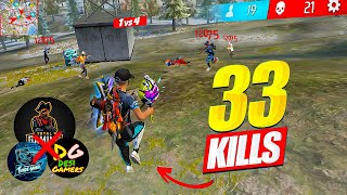 I Broke My Kill Record 🥶 33 Kills Op Solo Vs Squad Gameplay 🎯 Free Fire [upl. by Ikim]