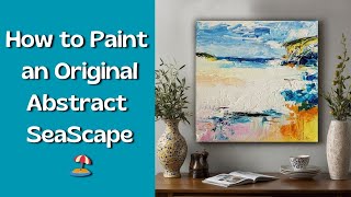 What remains of our Holidays Original Abstract Seascape Demo in Acrylic  Wet on Wet Technique 🏖️🎨🔪 [upl. by Windzer]