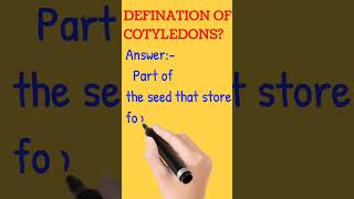 Definition of Cotyledons shorts [upl. by Jamima]