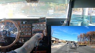 Hauling Crane Parts In A Kenworth W900 [upl. by Allen]