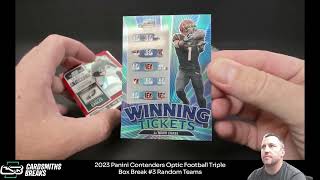 2023 Panini Contenders Optic Football Triple Box Break 3 [upl. by Quint]