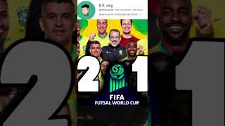 brasil campeóndelmundo VS argentina 21 HEXACAMPEON fifa futsalworldcup uzbekistan2024 [upl. by Doner]