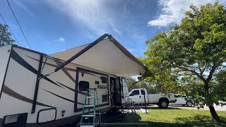 Dometic 9100 awning fabric replacement [upl. by Odlamur762]