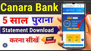 Canara Bank Statement Kaise NikaleCANARA BANK 5 साल पुराना statement downloadकरना सीखें [upl. by Rickard622]