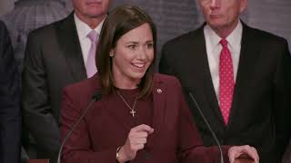 US Senators Katie Britt Bill Hagerty colleagues lead press conference on border catastrophe [upl. by Acinorev]