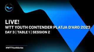 LIVE  T1  Day 3  WTT Youth Contender Platja DAro 2023  Session 2 [upl. by Bronny]