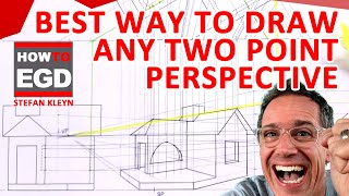 BEST Way To Draw ANY Two POINT PERSPECTIVE Proven Steps [upl. by Willet]