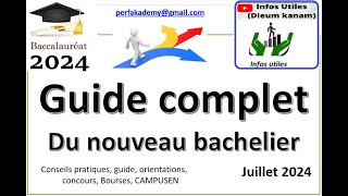 urgent  Guide complet dorientation scolaire et professionnelle pour les nouveaux bacheliers 2024 [upl. by Socin]