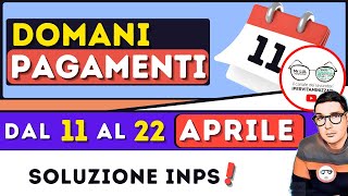 DOMANI⚡ PAGAMENTI PASQUA INPS dal 11 al 21 APRILE ➡ DATE ANTICIPI RDC PENSIONI AUF BONUS 750€ CIG [upl. by Napier]