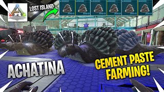 How To Make A Cement Paste Farm Achatina Taming  ARK Lost Island [upl. by Brass]