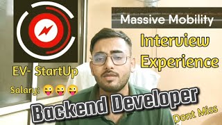 Massive Mobility Backend Developer NodeJs Interview Experience iamanish [upl. by Ambrosane806]