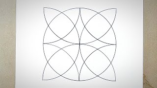 How to draw Easy Geometric Pattern  Simple Geometric Pattern By Compass and Scale  learnart [upl. by Assiran786]