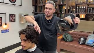 Como fazer corte de cabelo masculino todo na tesoura  cabelo médio  técnica simples e fácil [upl. by Enileda]