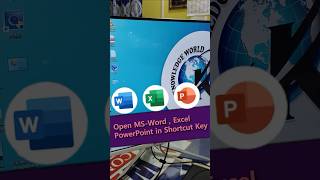 👍 Open MSWord Excel PowerPoint With Shortcut Key 🔥 Very Useful Shortcut Key shorts ytviral [upl. by Ahsirtal629]