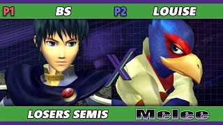 SX 555 Losers Semis  BS Marth Vs Louise Falco Smash Melee  SSBM [upl. by Ariday737]