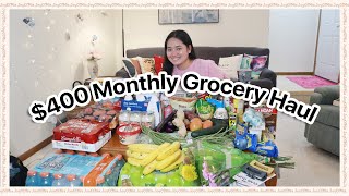 400 MONTHLY GROCERY 🇵🇭 FILIPINO NURSE IN THE USA 👩🏻‍⚕️ JoyOfMia [upl. by Ilene]