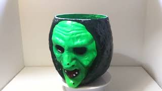 Trick or Treat Studios Halloween 3 Sturdy Plastic Green Witch Candy Pail Handle  Don Post Studios [upl. by Aillicirp372]