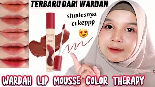 TERBARU WARDAH COLORFIT VELVET LIP MOUSSE COLOR THERAPY review amp tes ketahanan [upl. by Nwahsel]