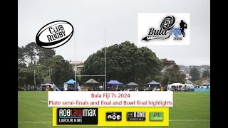 Bula Fiji 7s 2024 Plate semis and final and Bowl final highlights [upl. by Hillari302]