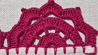 Barrado para toalhas em geral  barrado carreira única rápido e fácilCanalcrocheparainiciantes [upl. by Ambrosius943]