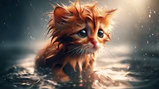 Sad Cat Drowning Underwater  Its a rainy day cat poorcat [upl. by Edouard]