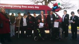 Shaftesbury High School Donate New Mini bus pt 1 [upl. by Tilford]