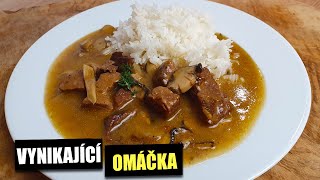 Hovězí na houbách s rýží  jednoduchý recept [upl. by Arekahs]