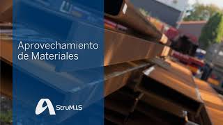 Aprovechamiento de Materiales en construcciones metálicas  Software STRUMIS [upl. by Krell]