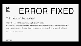 How to fix This site cannot be reached Google Chrome [upl. by Adnaw]