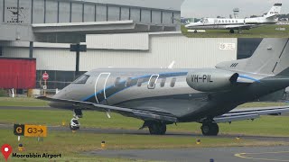 4K private jets and charter services taking off and landing at Moorabbin Airport MBWYMMB [upl. by Ainerol437]