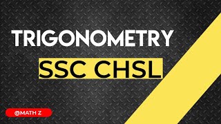 SSC CHSL Trigonometry [upl. by Ehcnalb445]