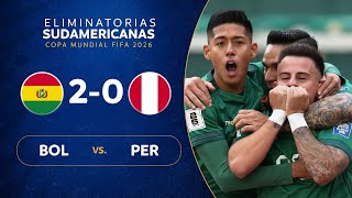 BOLIVIA vs PERÚ 20  RESUMEN  ELIMINATORIAS SUDAMERICANAS  FECHA 5 [upl. by Aimahs221]