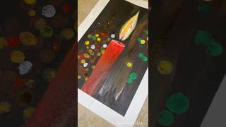 Candle acrylic painting  student’s Artwork shorts ytshorts acrylic painting [upl. by Ahsieyt934]