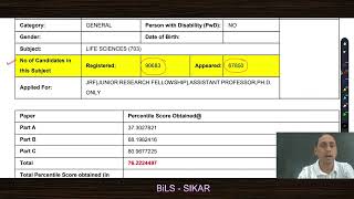 CSIR NET JUNE 2024 SCORE CARD  Explanation about Percentile Values [upl. by Kehsihba]