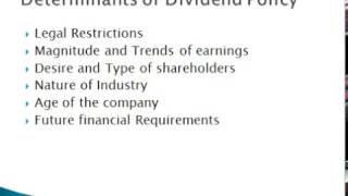 Determinants of Dividend Policy [upl. by Burtis742]