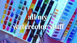 All my watercolor stuff [upl. by Cavuoto]