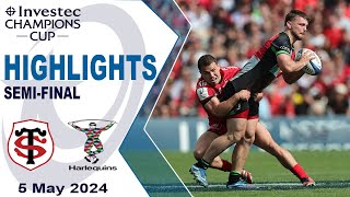 Stade Toulousain v Harlequins Highlights  Semifinals  Investec Champions Cup 202324 [upl. by Oenire]