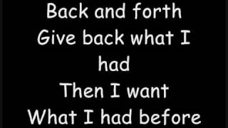 Hinder  Back and Forth Lyrics [upl. by Olaf]