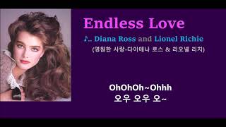 Endless Love Diana Ross and Lionel Richie 영원한 사랑다이애나 로스 amp 리오넬 리치가사 번역한글자막 [upl. by Anotal]