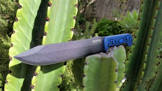 Becker KaBar BK9 1095 Combat Bowie TKC G10 Scales Knife review [upl. by Cato8]