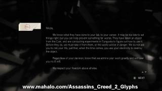 Assassins Creed 2 Walkthrough  Glyph Puzzle 16 HD [upl. by Aryc]