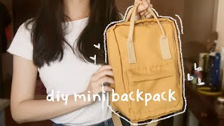 DIY  KANKENinspired mini backpack  no sewing machine needed [upl. by Truscott]