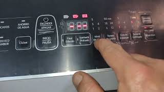 cómo usar ciclo de enjuague y centrifugado lavadora Samsung digital inverte [upl. by Niotna]