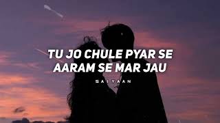 TU JO CHULE PYAR SE ARAM SE MAR JAU  SAIYAAN  MUSIC VIBES [upl. by Bhatt907]