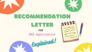 GKS Graduate  All about Form 5 Letter of Recommendation LOR  Explained English [upl. by Ieluuk]