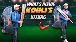 Check Out Whats Inside Virat Kohlis MRF Cricket Kitbag  SportsLaunchpad [upl. by Uttasta]