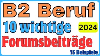 Forumsbeitrag schreiben TELC B2 Beruf  Redemittel  10 wichtige Forumsbeiträge 2024  15 Beispiele [upl. by Ecissej]