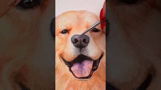 TwoDog Watercolor Portrait  Painting the Golden Retriever Siblings ‎goldengirlxena [upl. by Bonn277]