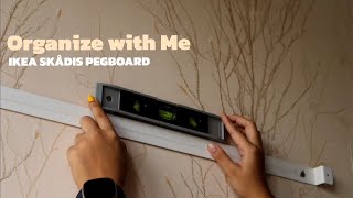 Organize with Me  install IKEA SKÅDIS pegboard with me [upl. by Sadnak]