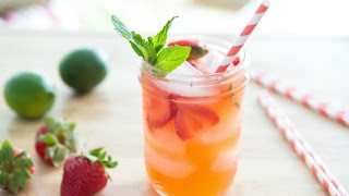 STRAWBERRY LIMEADE RECIPE  NonAlcoholic Drink Miniseries [upl. by Evangelina]